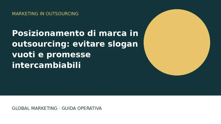 Copertina: Posizionamento di marca in outsourcing: evitare slogan vuoti e promesse intercambiabili