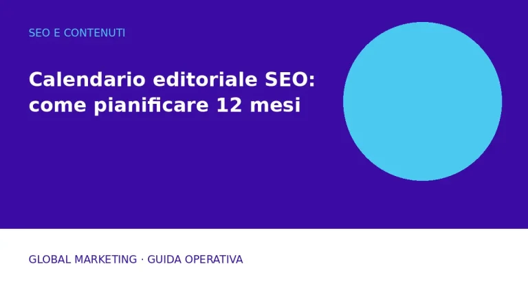 Copertina: Calendario editoriale SEO: come pianificare 12 mesi