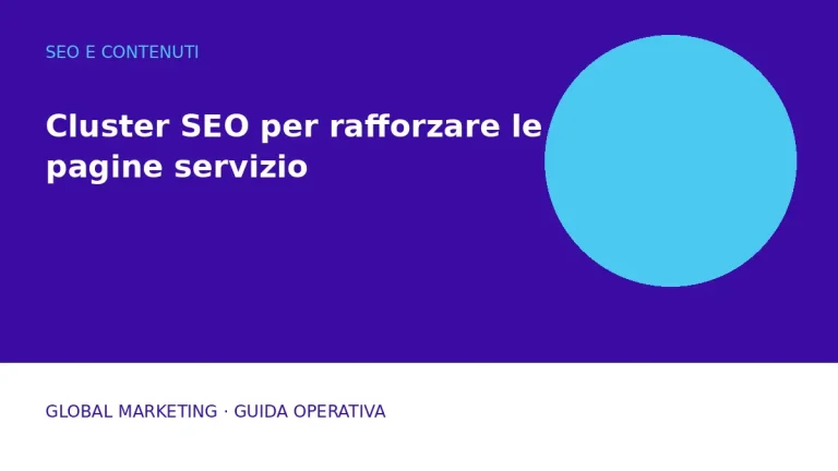 Copertina: Cluster SEO per rafforzare le pagine servizio