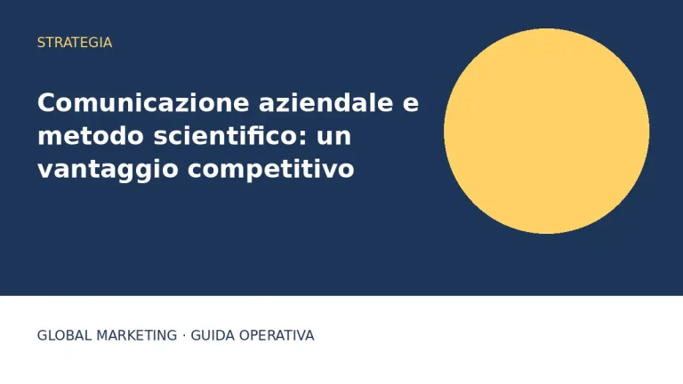 Copertina: Comunicazione aziendale e metodo scientifico: un vantaggio competitivo