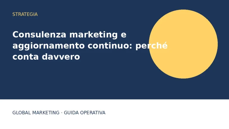 Copertina: Consulenza marketing e aggiornamento continuo: perché conta davvero