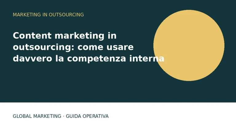 Copertina: Content marketing in outsourcing: come usare davvero la competenza interna