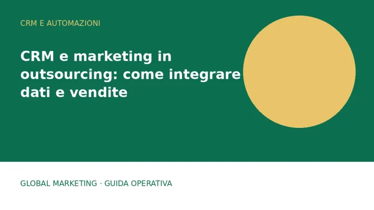 Copertina: CRM e marketing in outsourcing: come integrare dati e vendite
