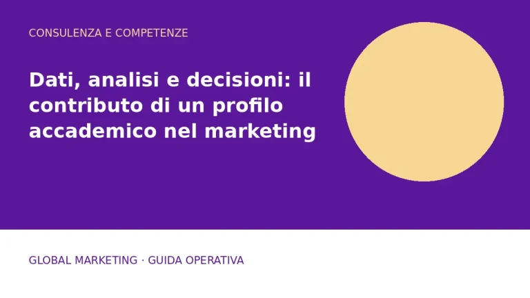 Copertina: Dati, analisi e decisioni: il contributo di un profilo accademico nel marketing