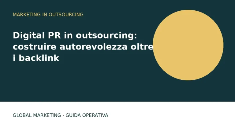 Copertina: Digital PR in outsourcing: costruire autorevolezza oltre i backlink