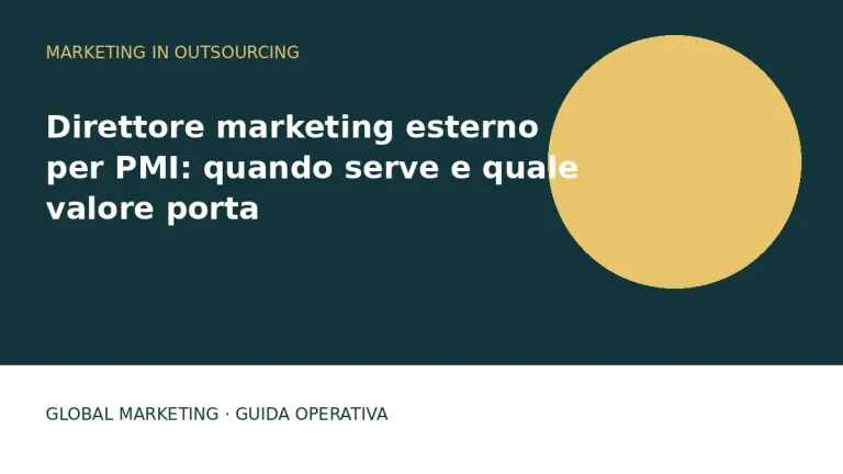 Copertina: Direttore marketing esterno per PMI: quando serve e quale valore porta