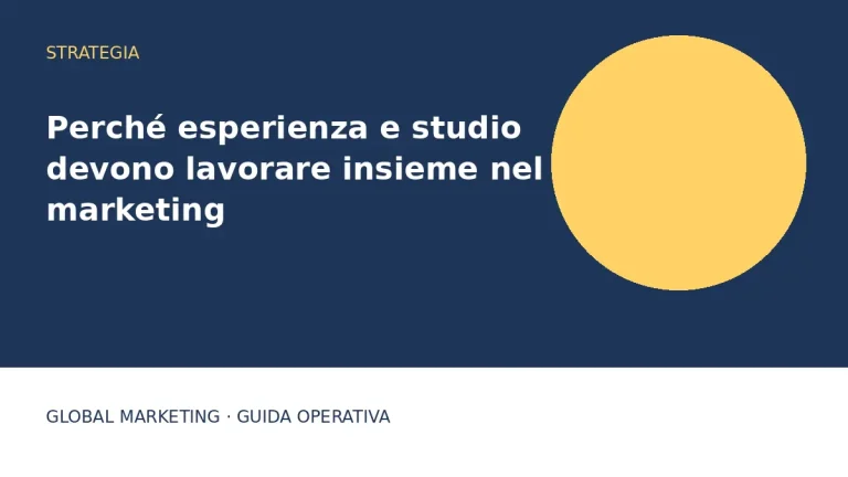 Copertina: Perché esperienza e studio devono lavorare insieme nel marketing