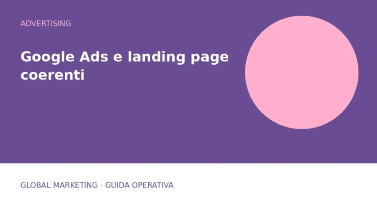 Copertina: Google Ads e landing page coerenti