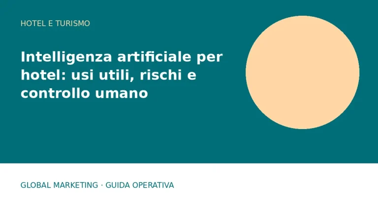 Copertina: Intelligenza artificiale per hotel: usi utili, rischi e controllo umano