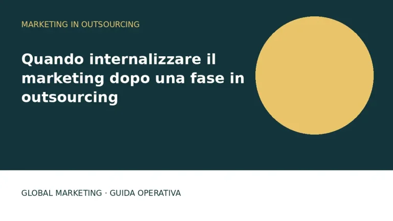 Copertina: Quando internalizzare il marketing dopo una fase in outsourcing