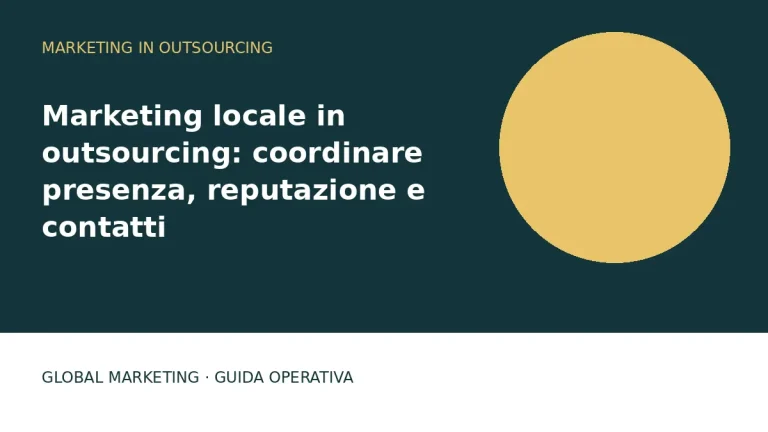 Copertina: Marketing locale in outsourcing: coordinare presenza, reputazione e contatti