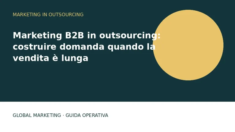 Copertina: Marketing B2B in outsourcing: costruire domanda quando la vendita è lunga