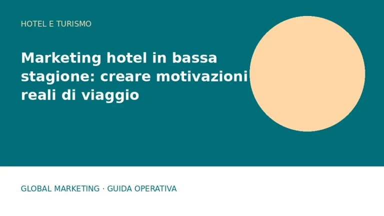 Copertina: Marketing hotel in bassa stagione: creare motivazioni reali di viaggio