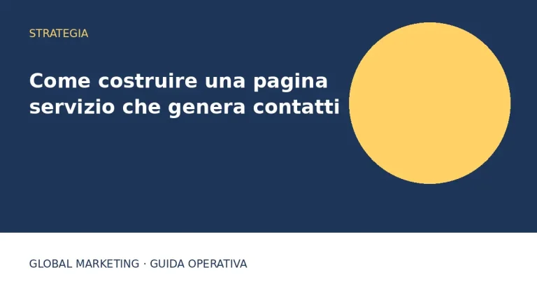 Copertina: Come costruire una pagina servizio che genera contatti