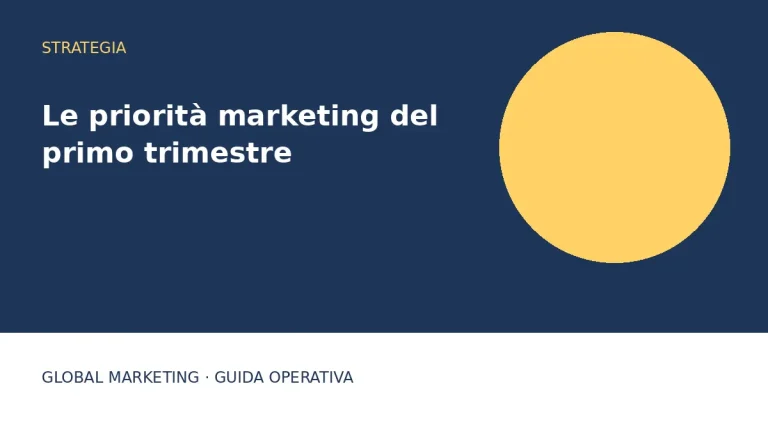 Copertina: Le priorità marketing del primo trimestre