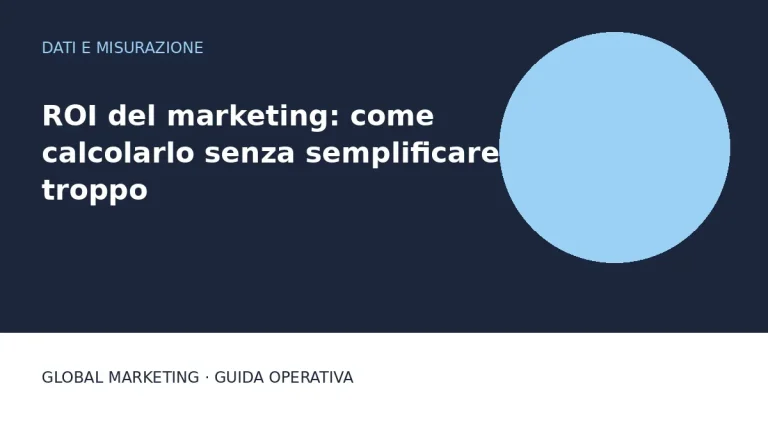 Copertina: ROI del marketing: come calcolarlo senza semplificare troppo